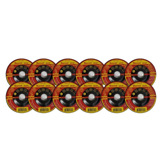 Kit de 12 Discos de Desbaste para Ferro 4.1/2