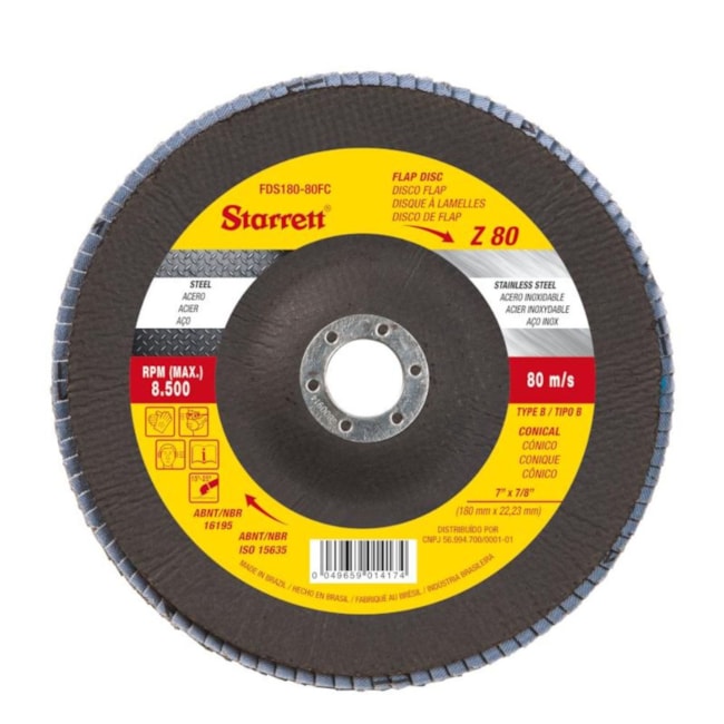 Kit de 12 Discos Flap 4.1/2