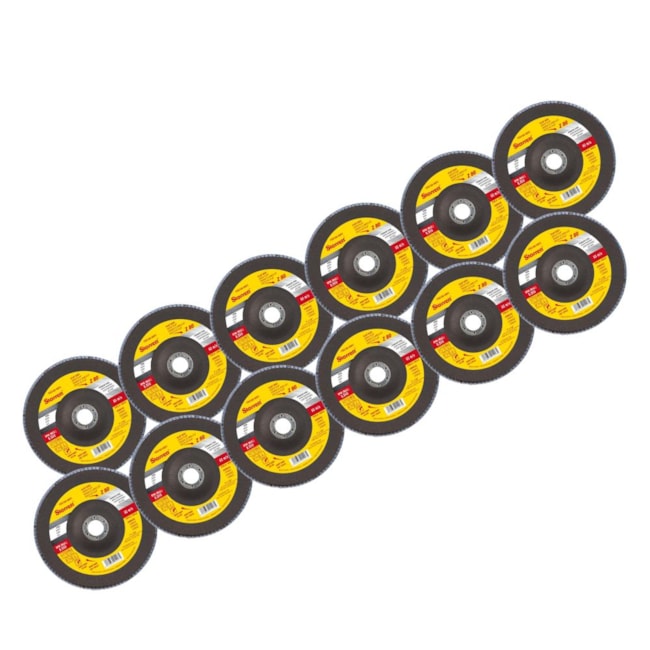 Kit de 12 Discos Flap 4.1/2