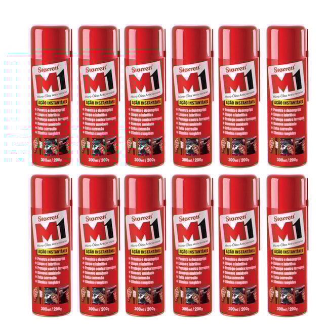 Kit de 12 Óleos Anticorrosivo Aerosol 300ml M1-215 STARRETT-6cfe6c7b-bfe0-4c07-b923-38dbd8f451ac