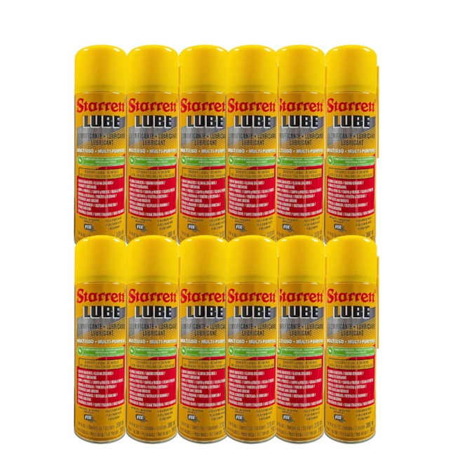 Kit de 12 Óleos Lubrificante Desengripante Multiuso 300ml LUB-300 STARRETT-2dd65300-cbfd-4c94-bd0e-6b5c0e3c408d