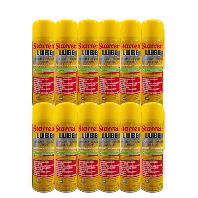 Kit de 12 Óleos Lubrificante Desengripante Multiuso 300ml LUB-300 STARRETT-9f6f37e8-428a-4527-9c8c-43e1dc9b4786