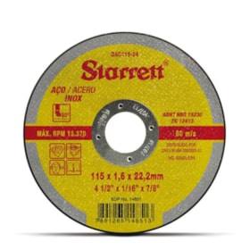 Kit de 144 Discos de Corte Inox 4.1/2