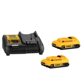 Kit de 2 Baterias 20V MAX 2Ah e 1 Carregador Bivolt 1.25Ah DCB203C2-BR DEWALT