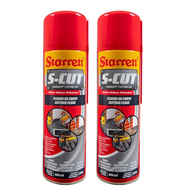 Kit de 2 Fluidos de Corte em Spray 300ml S-CUT300 STARRETT-64e73018-a8cf-4131-b267-e16fa23e5f4f