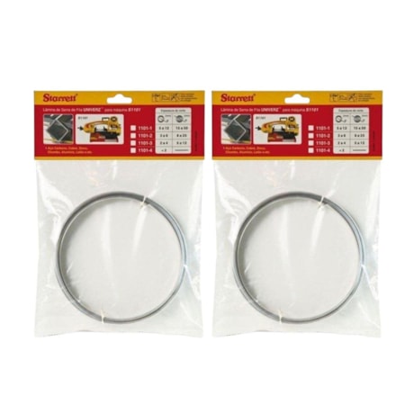 Kit de 2 Lâminas Serra Fita Univerz 13 x 0.50mm x 14-18 Dentes 1.47MTS 1101-3 STARRETT