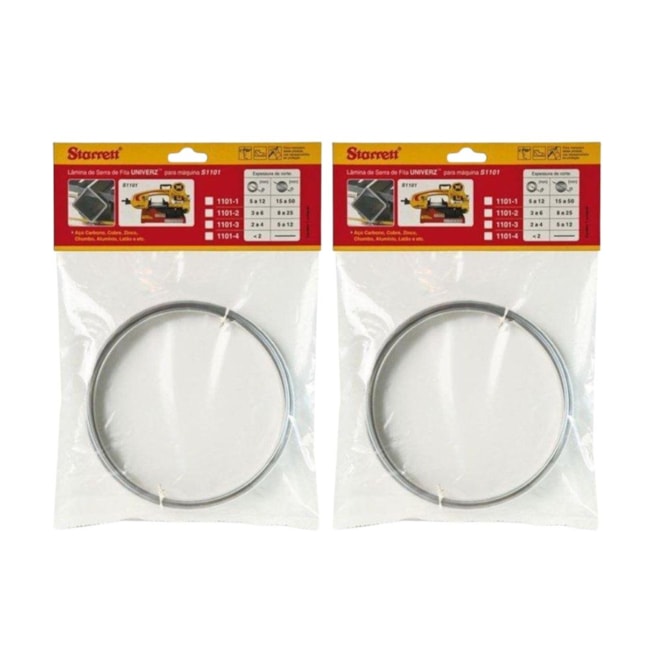 Kit de 2 Lâminas Serra Fita Univerz 13 x 0.50mm x 14-18 Dentes 1.47MTS 1101-3 STARRETT-64af8801-88a8-4273-80bd-60e53b34c970