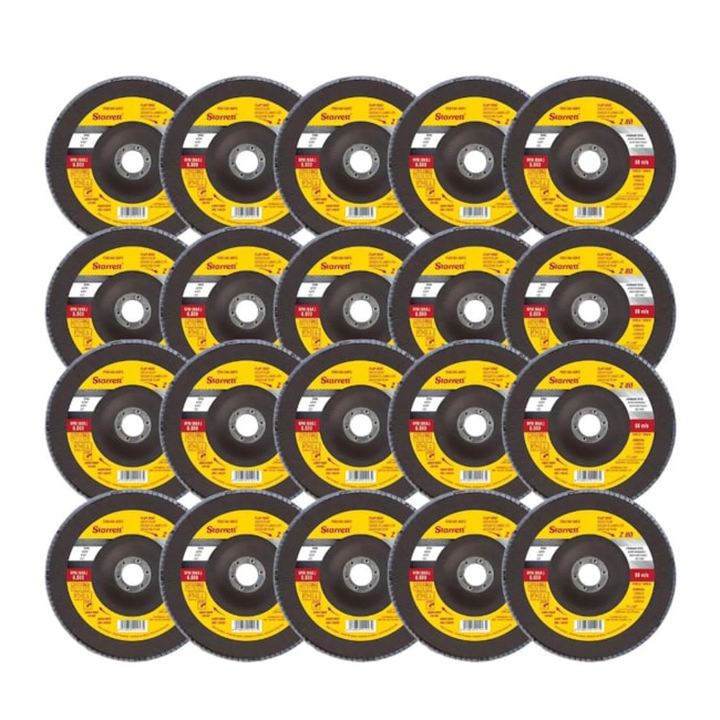 Kit de 20 Discos Flap 4.1/2