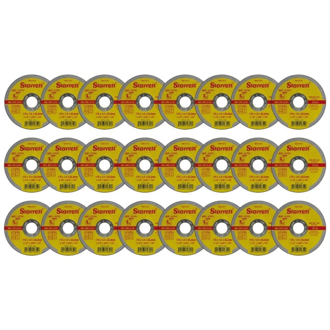 Kit de 24 Discos de Corte Inox 4.1/2