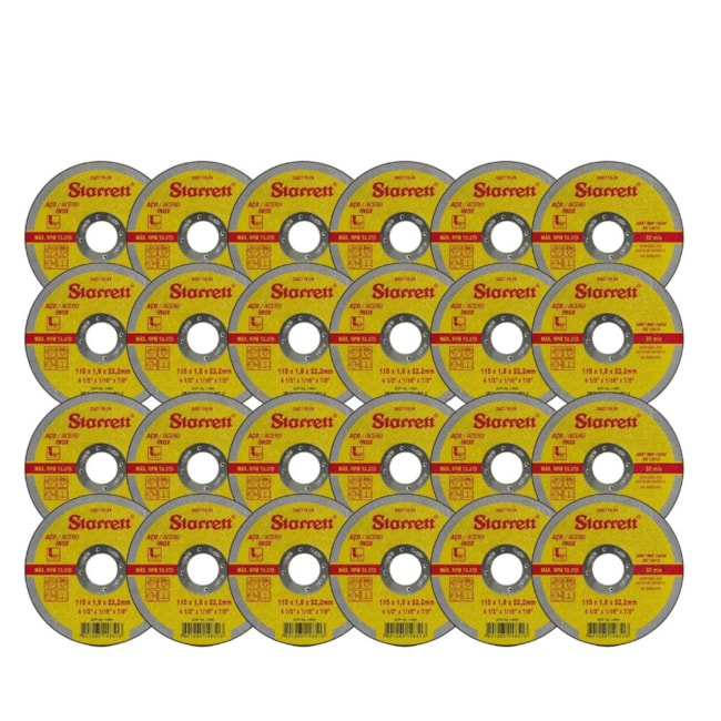 Kit de 24 Discos de Corte Inox 4.1/2