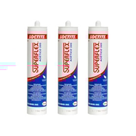 Kit de 3 Silicones Acético Vedante Loctite Transparente 300g SUPERFLEX 595
