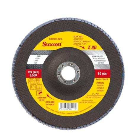 Kit de 36 Discos Flap 4.1/2