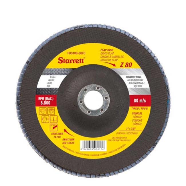 Kit de 36 Discos Flap 4.1/2