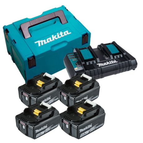 Kit de 4 Baterias 18V 5.0AH 1 Carregador Duplo 220V e Maleta 199307-0 MAKITA-6ab0d8ba-110e-4f0f-b63c-23be542971bb