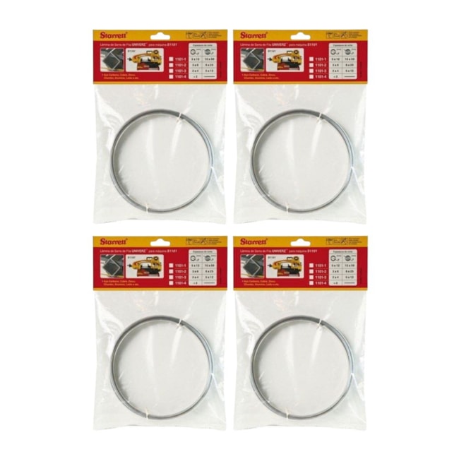 Kit de 4 Lâminas Serra Fita Univerz 13 x 0.50mm x 14-18 Dentes 1.47MTS 1101-3 STARRETT-59f436de-836f-4add-96af-b2ae79eceda7