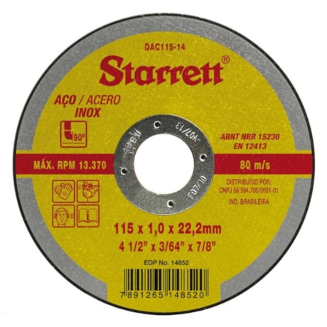 Kit de 48 Discos de Corte Inox 4.1/2