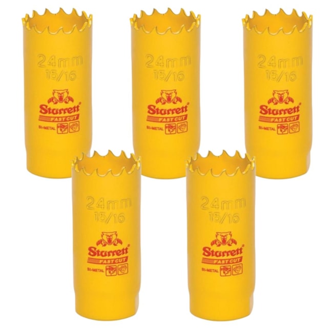 Kit de 5 Serras Copo Bimetal 24mm Constante SH1056/FCH1056-G STARRETT-21581039-ab6a-4b32-8734-03b196a60849