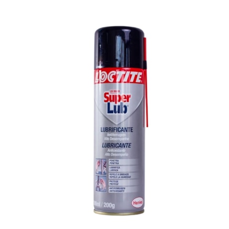 Kit de 6 Óleos Anticorrosivo 300ml SUPER LUB LB 8609 MULTIUSO LOCTITE + Máscara Respiratória PFF-1