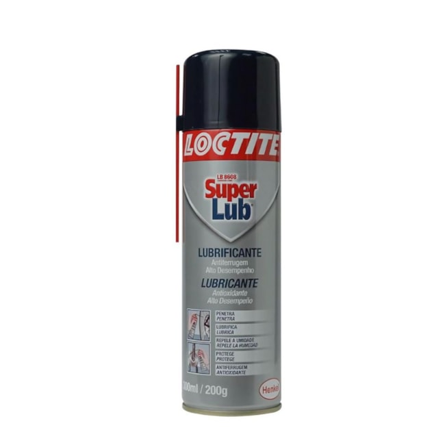 Kit de 6 Óleos Anticorrosivo Aerosol 300ml SUPER LUB LOCTITE + Máscara Respiratória PFF-1-90ebadf1-3cbf-4c22-b9a1-e33a426ac53d