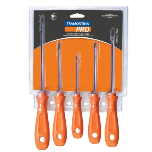 Kit de 9 Peças com Jogo 5 Chaves de Fenda/Phillips 44130505 + 1 Martelo Pena 300mm + 3 Alicates Isolados TRAMONTINA PRO-4bf114e0-2da2-4c02-8bc2-4417b0cf7248