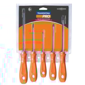 Kit de 9 Peças com Jogo 5 Chaves de Fenda/Phillips 44130505 + 1 Martelo Pena 300mm + 3 Alicates Isolados TRAMONTINA PRO