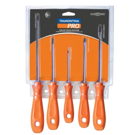 Kit de 9 Peças com Jogo 5 Chaves de Fenda/Phillips 44130505 + 1 Martelo Pena 300mm + 3 Alicates Isolados TRAMONTINA PRO-6f10f289-3746-4fd3-b0cc-f36cabd70db8