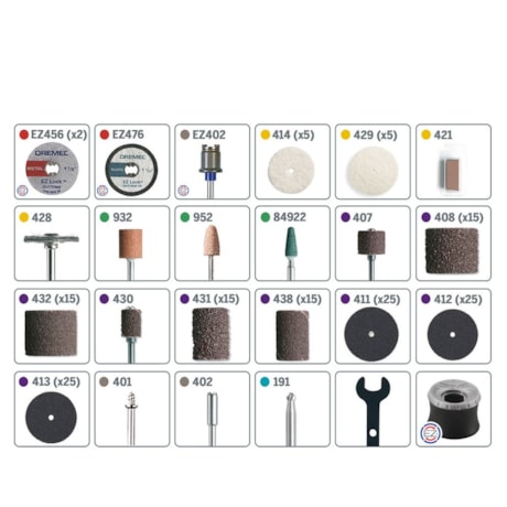 Kit de Acessórios de Uso Geral para Micro Retífica 160 Peças 26150710AK DREMEL-6d20ca59-6e8a-4161-a53e-aaa4cd4af176