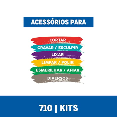 Kit de Acessórios de Uso Geral para Micro Retífica 160 Peças 26150710AK DREMEL-6eadf4f7-fee5-4133-95ac-8513df11440c