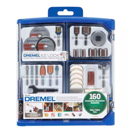 Kit de Acessórios de Uso Geral para Micro Retífica 160 Peças 26150710AK DREMEL-0462b8e5-a4d5-4d73-94f4-387eca5088c8
