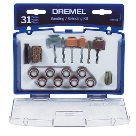 Kit de Acessórios para Lixar e Gravar 31 Peças 26150686AA DREMEL-7d2308a3-159f-4646-bd37-1defcc693856