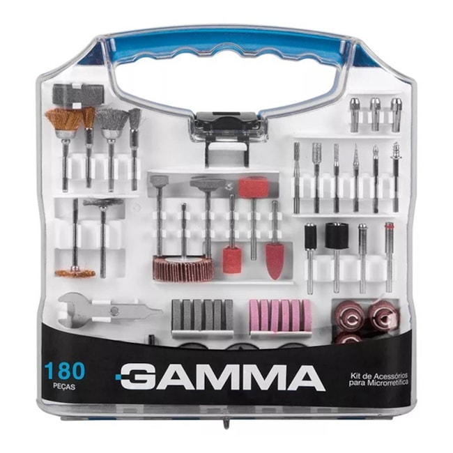 Kit de Acessórios para Micro Retífica 180 Peças G19507AC GAMMA-36064ed3-810a-4041-aaa5-c2b0d6f88a13