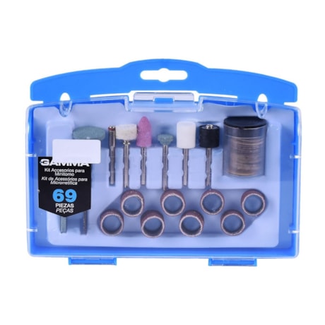 Kit de Acessórios para Micro Retífica 69 Peças G19504AC GAMMA-566945b0-7131-4cc1-8290-b7baf6ea875b