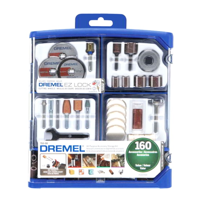 Kit de Acessórios para Micro Retífica com 160 Peças 26150710AK DREMEL-73f9a749-a2d9-4db8-8926-6a27a2fb5a18