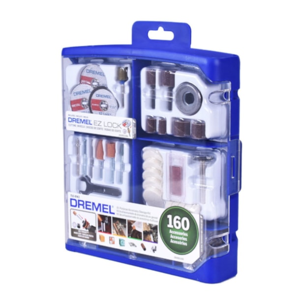 Kit de Acessórios para Micro Retífica com 160 Peças 26150710AK DREMEL-e7926129-e937-4264-977c-a6181883a1a0