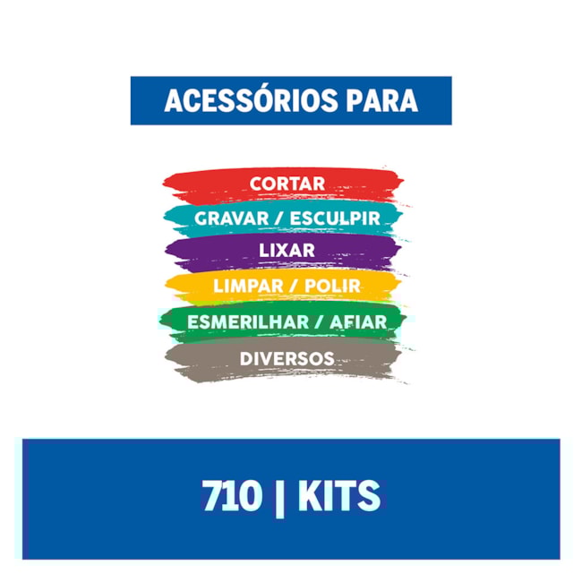 Kit de Acessórios para Micro Retífica com 160 Peças 26150710AK DREMEL-e8e96be8-3803-4f76-8d27-815fa59c6079