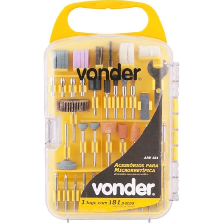 Kit de Acessórios para Microrretífica com 181 Peças ARV 181 VONDER-fb5f0ef2-3055-4fe4-828a-3c735afa26dc