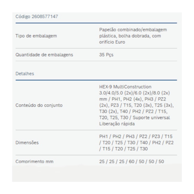 Kit de Bits e Brocas para Fixar e Parafusar com 35 Peças Impact Control 2608577147 BOSCH-9386970f-370f-442b-bb3b-e1bc829b72db