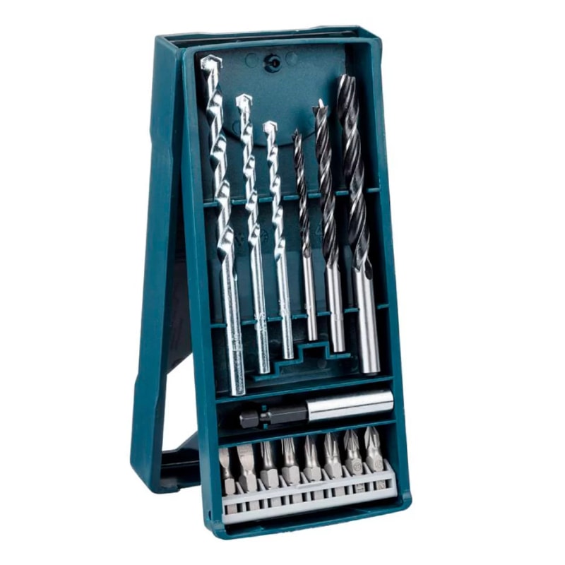 Kit de Bits e Brocas para Furar e Parafusar com 15 Peças X-LINE