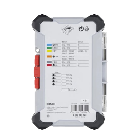 Kit de Bits Phillips/Fenda com 43 Peças 2607017723 BOSCH-eeb99857-f6ea-4050-a85c-1362474c02c1