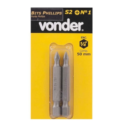 Kit de Bits Phillips Nº1 x 50mm Encaixe 1/4