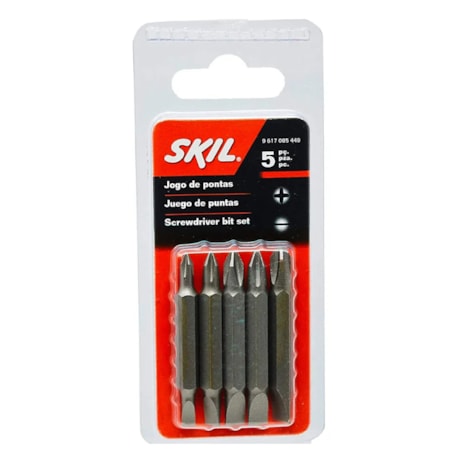 Kit de Bits Pontas Dupla Phillips/Fenda com 5 Peças 9617085449 SKIL-8edbb658-f7dc-4a8d-b5fd-201fa355bdad