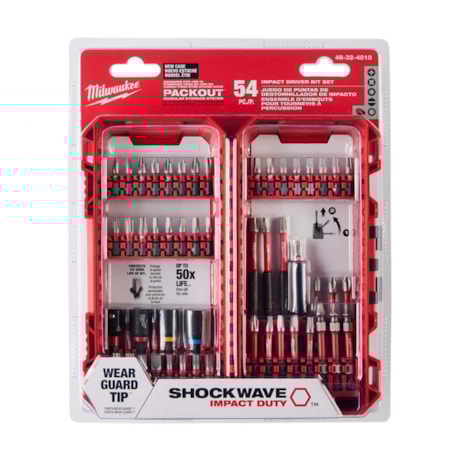 Kit de Bits Shockwave para Fixar e Parafusar 54 Peças 48-32-4010 MILWAUKEE