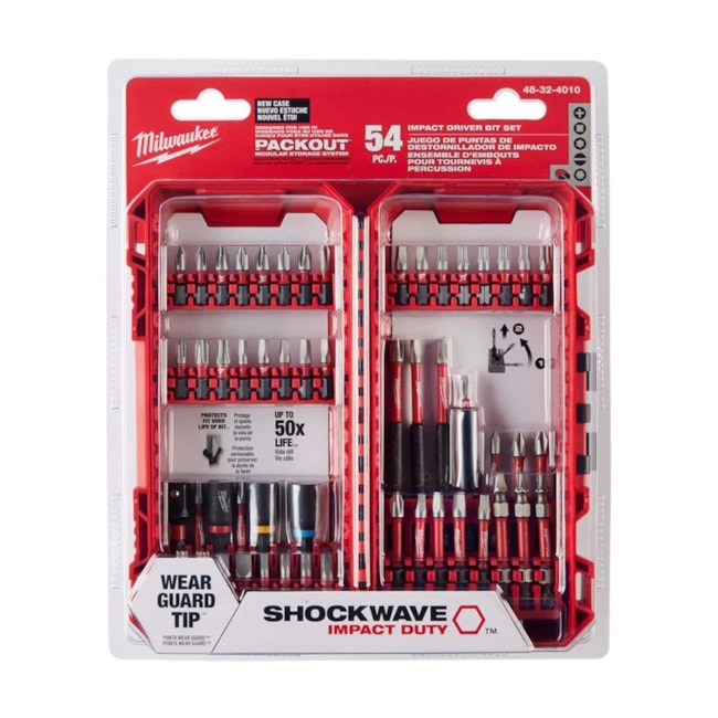 Kit de Bits Shockwave para Fixar e Parafusar 54 Peças 48-32-4010 MILWAUKEE-dcc7c3ae-95fc-490e-b859-a1851dd6792d