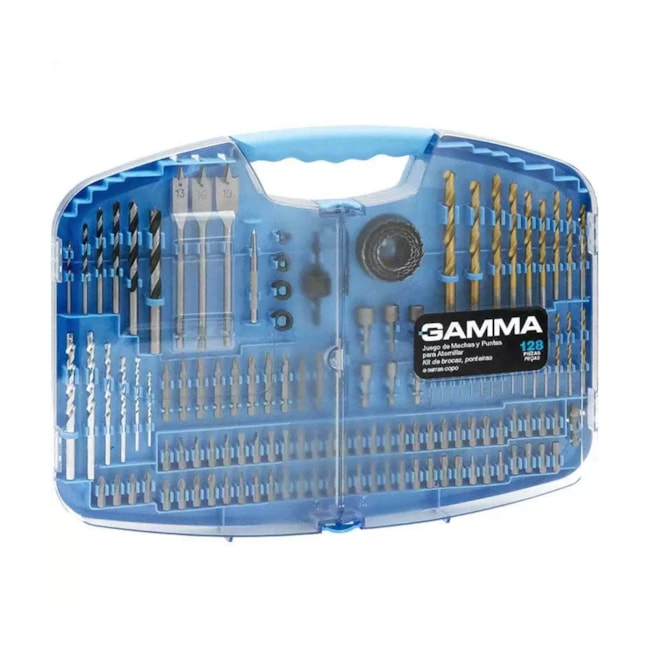 Kit de Brocas, Bits e Serras Copo 128 Peças G19517AC GAMMA
-7a2af3c1-58d5-4c3d-99fa-935b5e4ec26c