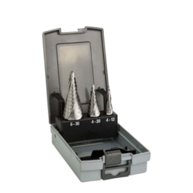 Kit de Brocas Escalonada para Metal HSS 4 a 12mm / 4 a 20mm / 6 a 30mm com 3 Peças 2608587426 BOSCH