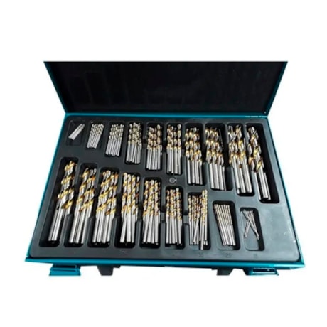 Kit de Brocas HP HSS-TIN 1.0mm a 10.0mm com 170 Peças D-30564 MAKITA-90b2d166-7fdc-4989-a1c0-065fe235314c