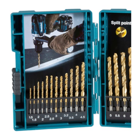 Kit de Brocas HSS-TIN 1.5mm a 10.0mm com 19 Peças B-67795 MAKITA-43bf365d-ebc0-433b-92a8-3ccf7289167f