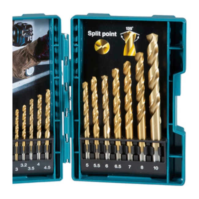 Kit de Brocas HSS-TIN 1.5mm a 10.0mm com 19 Peças B-67795 MAKITA-b3b35178-3ee1-419b-898b-5323afcdeb25