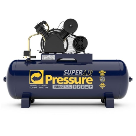 Kit de Compressor de Ar 20 Pés 200 Litros + Kit para Compressor PRESSURE-a2b71e8d-46cd-476d-ae46-d83616c2747c