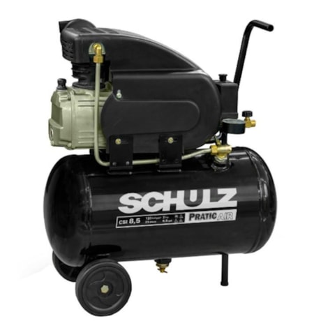 Kit de Compressor de Ar 8.5 Pés 25Litros + Pistola e Mangueira para Pintura SCHULZ-d33f19bb-831e-41f0-a515-d82ad06bcd95